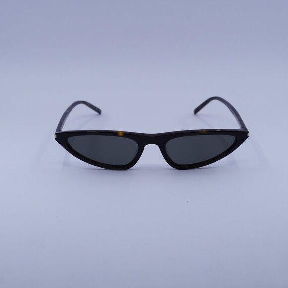 Saint Laurent SL703 002 Sunglasses Dark Havana Cat Eye Frame, Grey Lenses - Picture 3 of 10